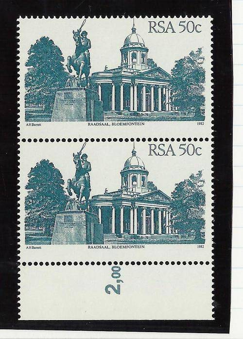 RSA-4TH DEF-50c raadsaal.PERFORATION SHIFT-U.M. MARGINAL PAIR