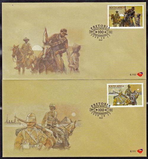 RSA - FDC 6.110 & FDC 6.111, THE BOER/SOUTH AFRICAN WAR - GREAT!!!!!