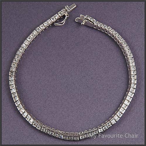 Sterling Silver and Cubic Zirconia Tennis Bracelet