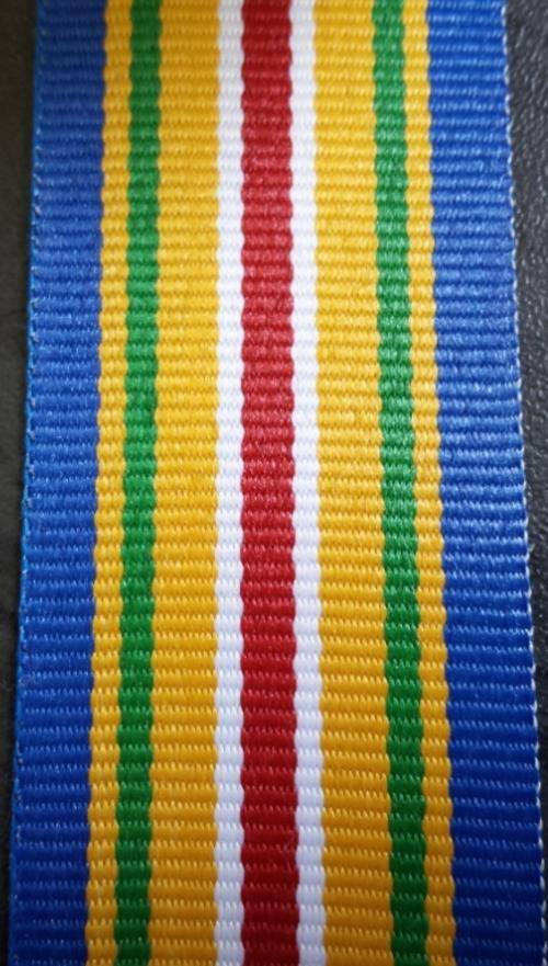 SAPS Medal Ribbon 25cm long (Gold Medal for Outstanding Service)