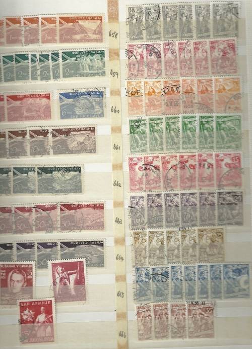 Yugoslavia collection in Album(32 page)Good used lot, Many hundreds 1921 to 1970's  fabulous bargain