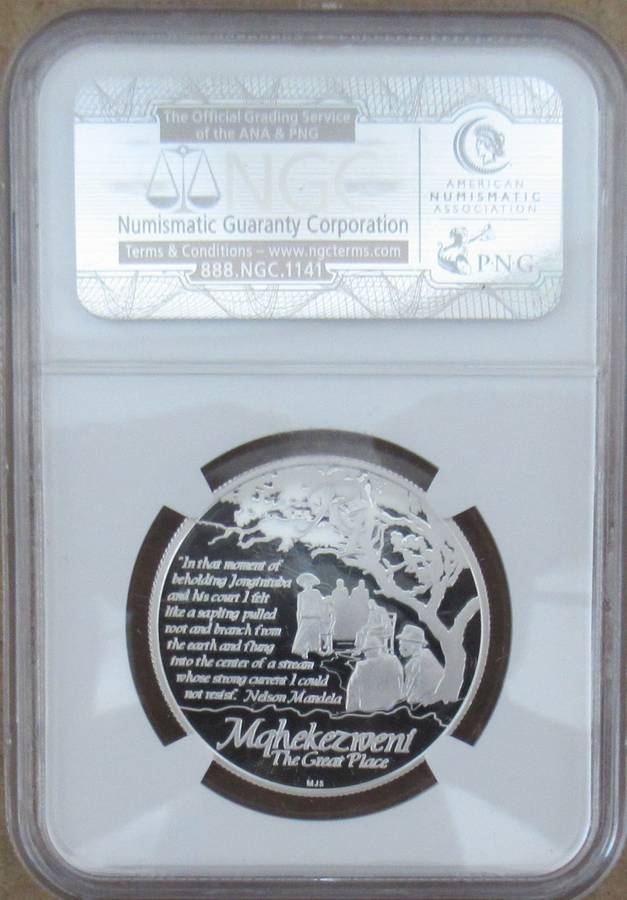 2013 Nelson Mandela Life of a Legend MQHEKEZWENI Silver 1 Rand NGC PF70 Ultra Cameo