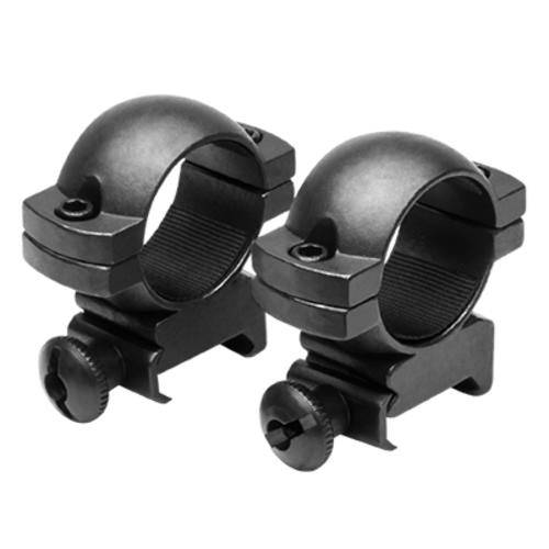 NcStar 1" X 0.9"H Steel Weaver Rings - Black