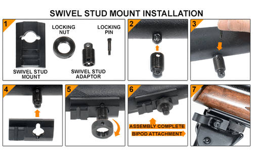 Leapers Inc. UTG Super Duty Bi-pod with QD Lever Mount, Height 6.0"- 8.5"