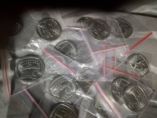 1994 inauguration UNCirculated R5 coins ×40 @ R12 each