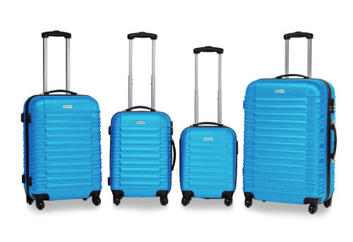 Hazlo 4 Piece ABS Luggage Set with 4 Wheels