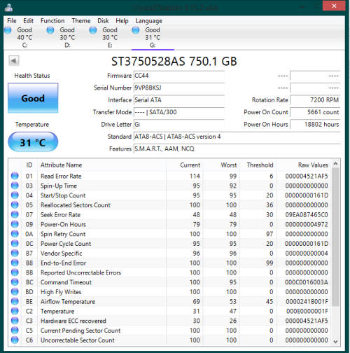750GB SEAGATE HDD 7200RPM