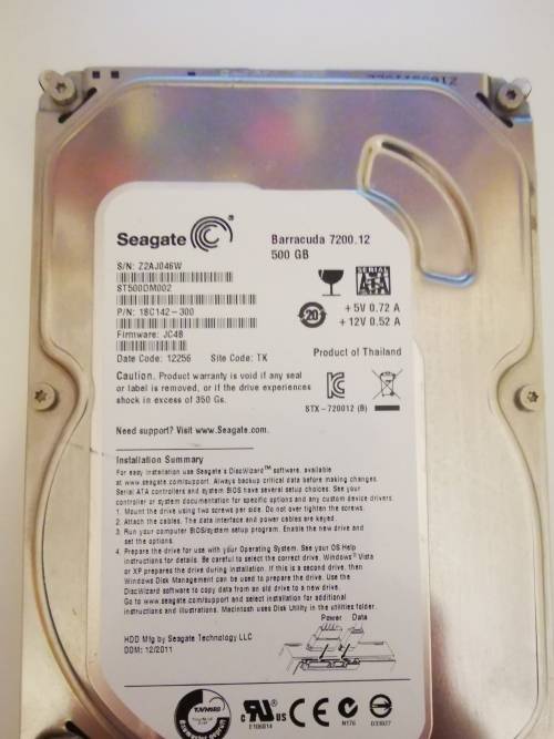 500GB HDD 3.5` 7200RPM SEAGATE