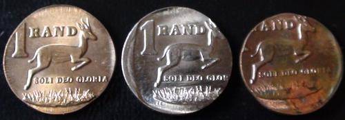 !!! Error one rand coins struck on difrent planchets !!! Very rare!!!