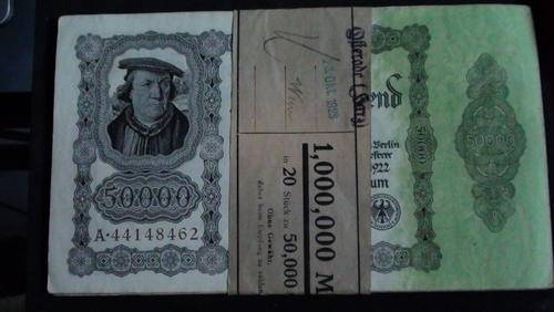 !!! 20 X 50,000.00 Mark notes 1922 !!! No Reserve !!!