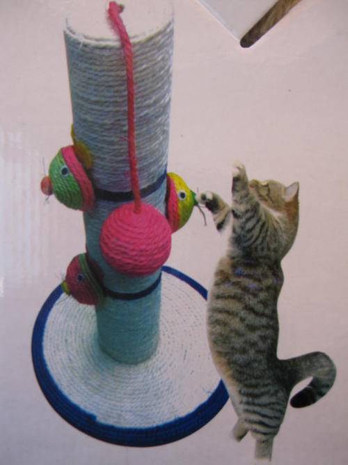 CAT SCRATCH POST & BALL