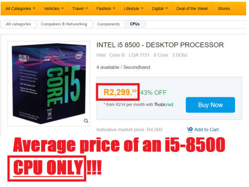 ! HEX-6-CORE i5-8500 INTEL GAMING, GTX 750Ti GPU, 8GB RAM!