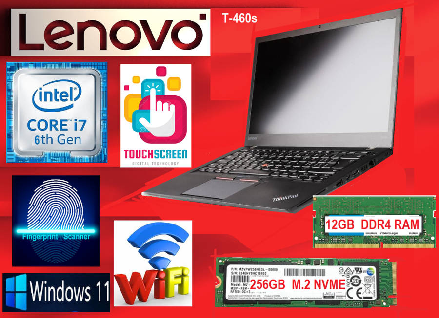 !! TOUCHSCREEN CORE i7 - 6th GEN LENOVO THINKPAD T460s !!