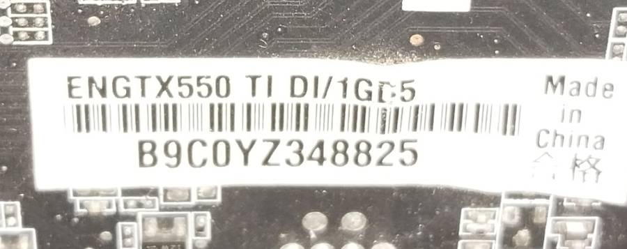 !! ASUS GTX 550 Ti, 1GB GPU GRAPHICS CARD - PARTS OR REPAIR !!
