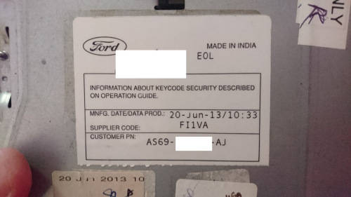 Ford Figo radio (2013)
