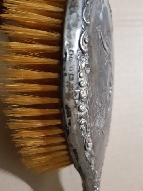138gm BIRMINGHAM HALLMARKED STERLING SILVER BRUSH
