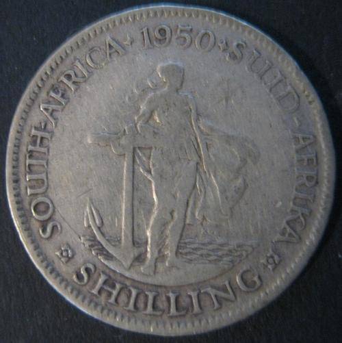 *** 1950 UNION OF SA 1 SHILLING - 1BB ***