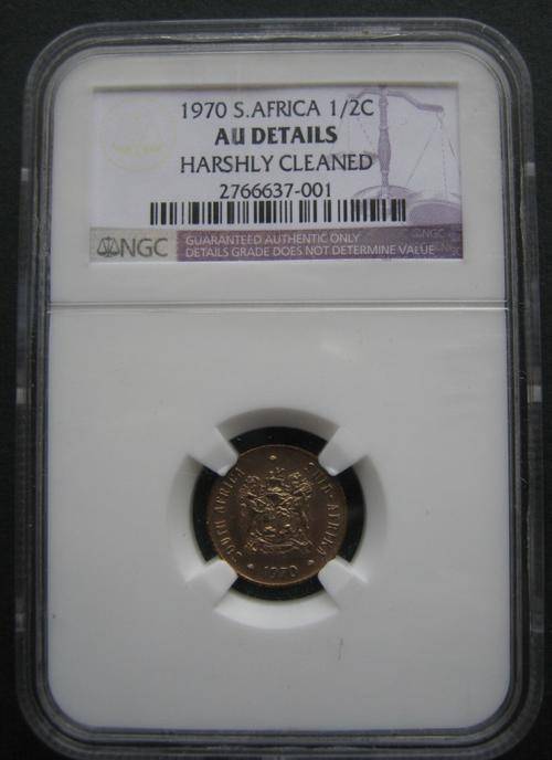 *** 1970 - SA 1/2c - NGC GRADED AU DETAILS ***