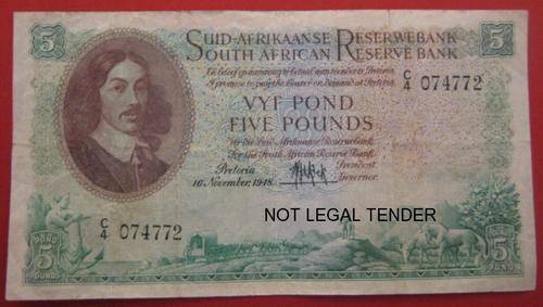 *** FIVE POUND - MH DE KOCK - C4 074772 ***