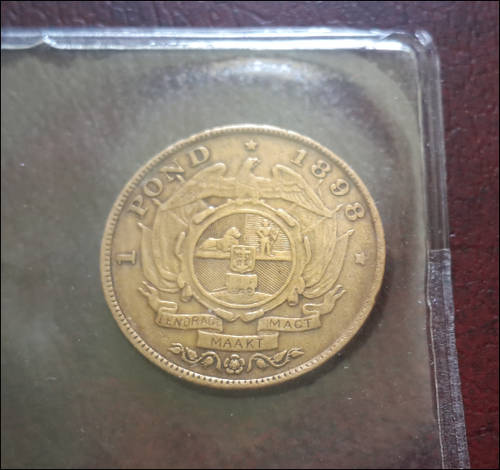 *** 1898 - ZAR GOLD 1 POND ***