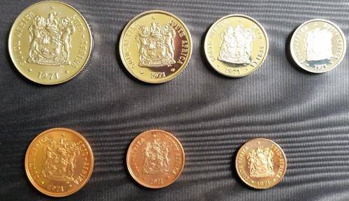 *** 1971 - SET OF SA PROOF COINS IN ONE LOT FROM  1/2c TO 50c - GREAT CONDITION ***