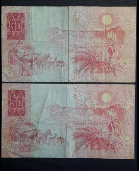 *** 2 x G DE KOCK R50 NOTES - ONE BID FOR BOTH - AS PER IMAGES ***
