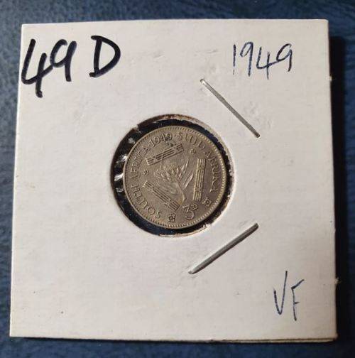 *** 1949 - SA UNION - 3 PENCE - AS PER IMAGES ***