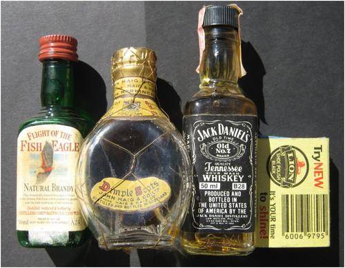 ***LOT OF 3 MINIATURE  BOTTLES - VERY OLD - A MUST FOR THE SERIOUS COLLECTOR - L8***