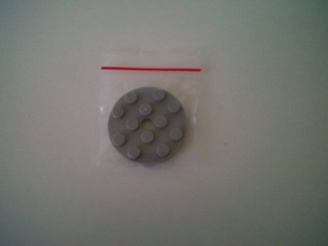 LEGO PARTS - Grey round base plate (4x4)