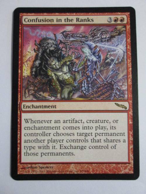 Confusion In The Ranks - (Rare Enchantment Card) Mirrodin - Magic The Gathering