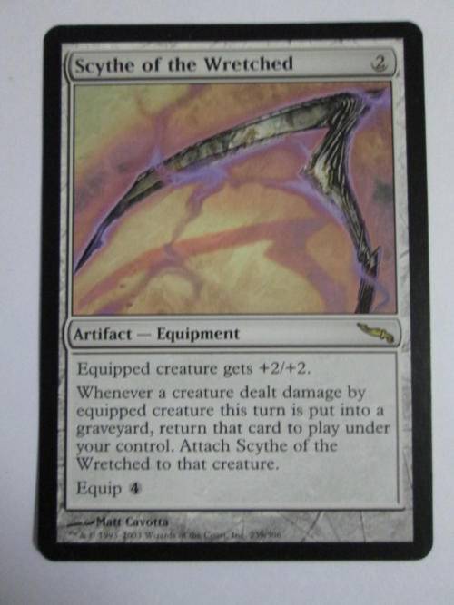Scythe Of The Wretched - (Rare Artifact Card) Mirrodin - Magic The Gathering