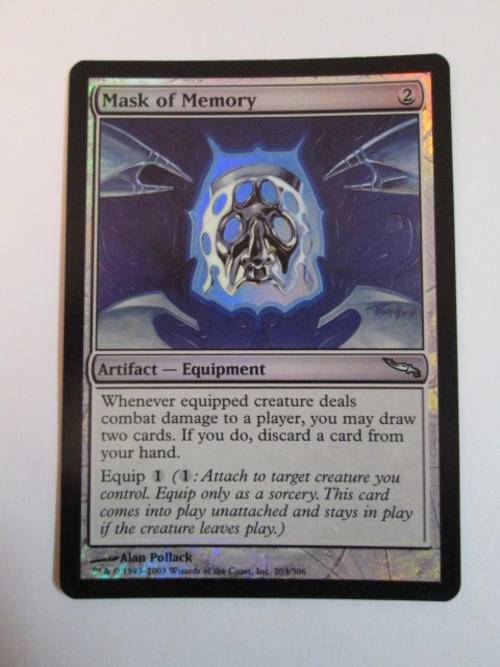Mask Of Memory - (Uncommon Artifact Card) Foil Mirrodin - Magic The Gathering