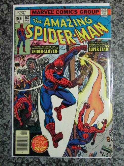 Amazing Spider-Man #167 (VG 4.0 - 1977) Bronze Age, First appearance of Will-O'-the-Wisp