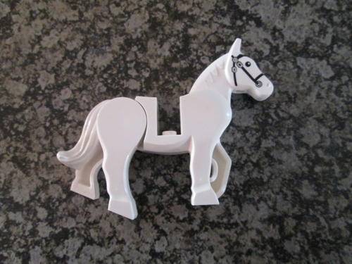 White Horse (movable hind legs) - Lego Minifigure