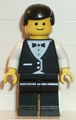 Waiter (Vintage) - Lego City Minifigure (Rare)