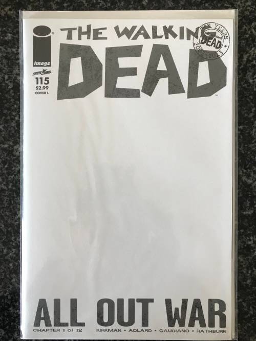 Walking Dead #115 (NM - 2013) Blank Variant Image Comics
