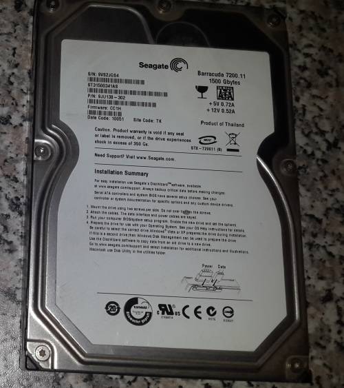 1500Gb (1.5TB) Seagate Barracuda 7200.11