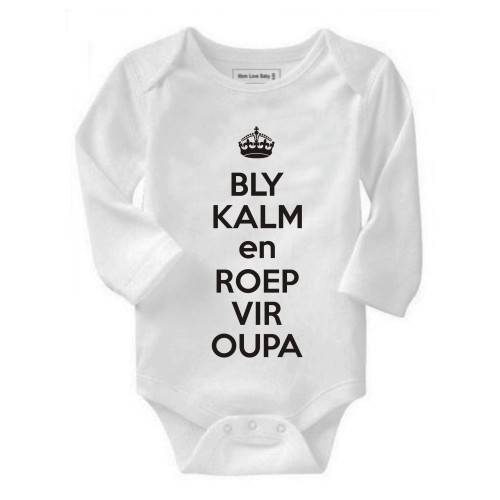 Bly Kalm en roep vir oupa baby grow