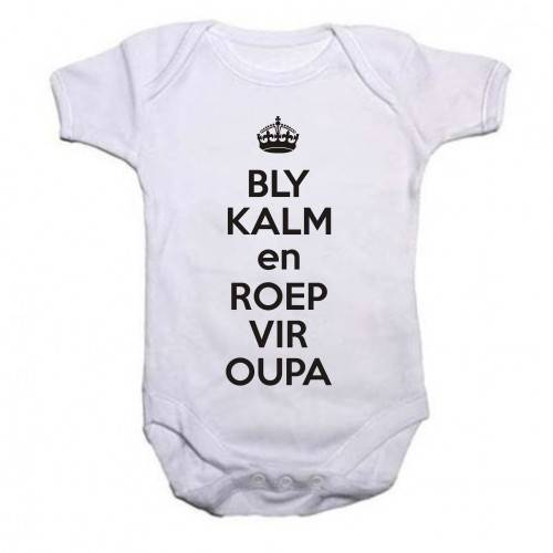Bly Kalm en roep vir oupa baby grow