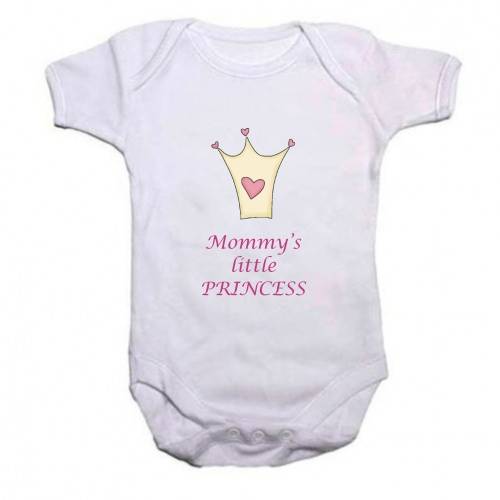 Mommy's little princess short sleeve baby grow onesie - 0-3 months ONLY
