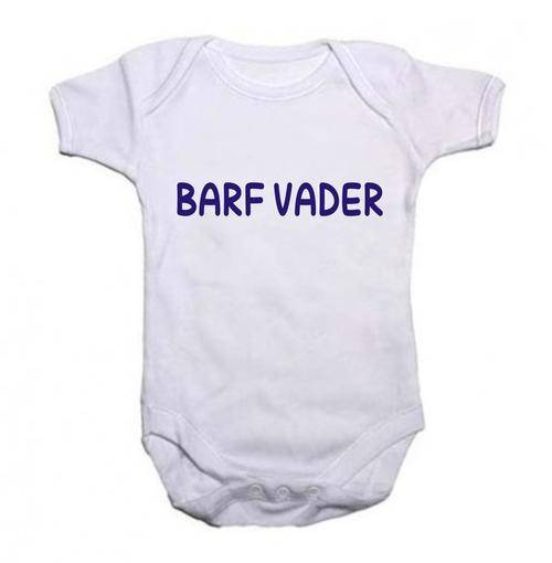Barf Vader Baby grow