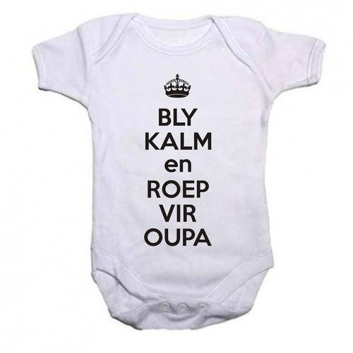 Bly Kalm en roep vir oupa Baby Grow