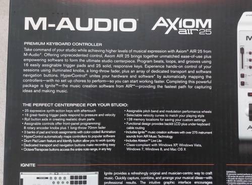 M-Audio Axiom Air 25 Keyboard and Pad Controller