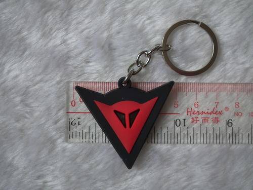 kiTki Dainese badge logo motorcycle car keychain key chain soft plastic ring