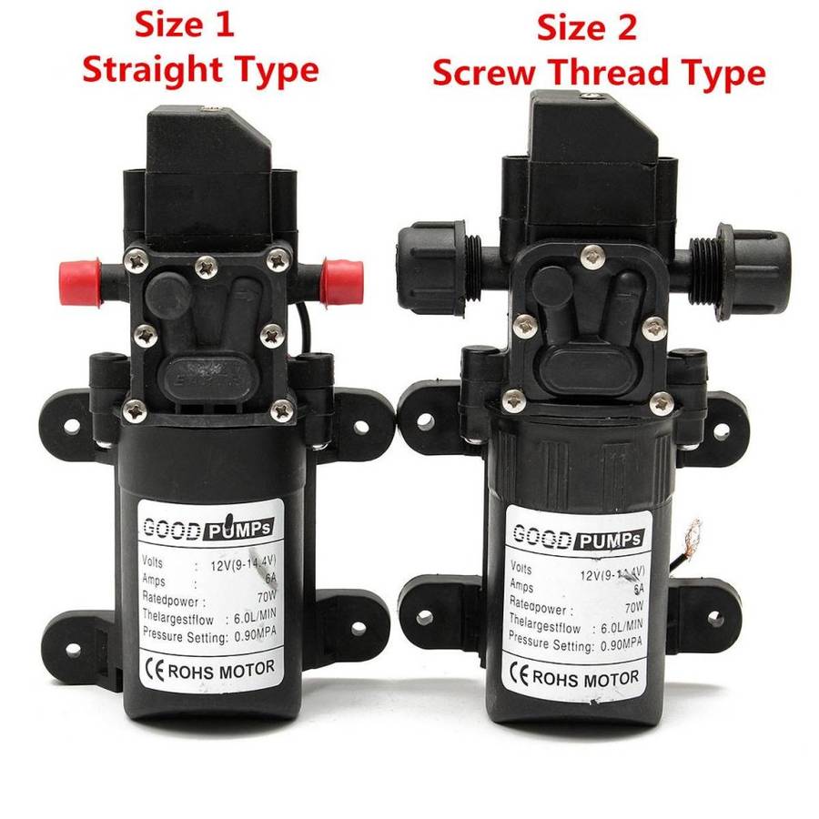 FL-3308 130PSI 6L/Min Water High Pressure Diaphragm Pump Caravan Boat DC12V