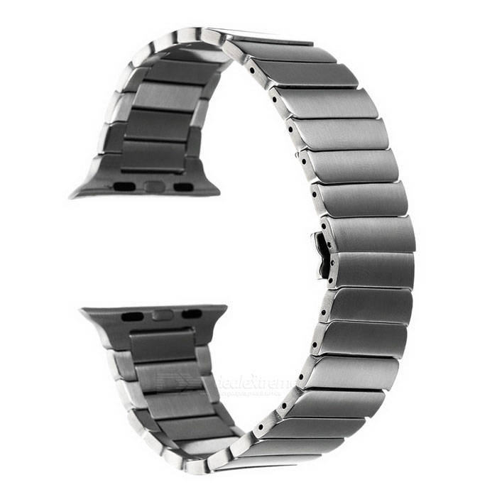 Chained Stainless Steel Wrist Watch Band w/ Attachments for Apple Watch 42mm - Silver