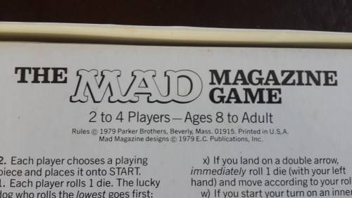 1979 MAD MAGAZINE BOARD GAME (COMPLETE AND GOOD CONDITION)