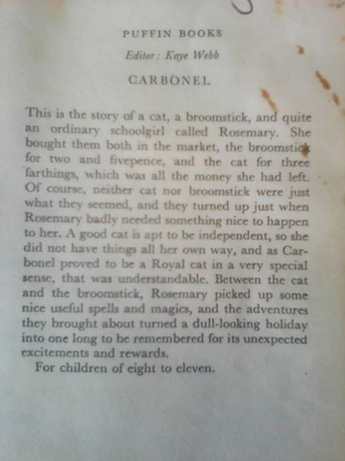 Carbonel (Paperback) Barbara Sleigh