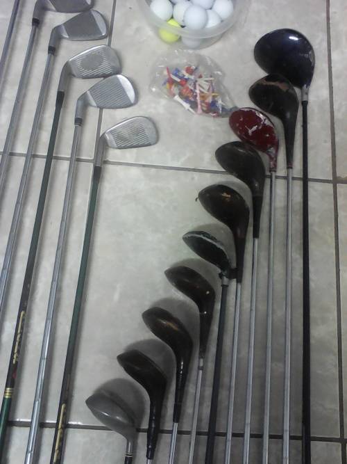 Golf Bag, Clubs, Irons, Balls @ Tee's - Sold as one lot (See description)