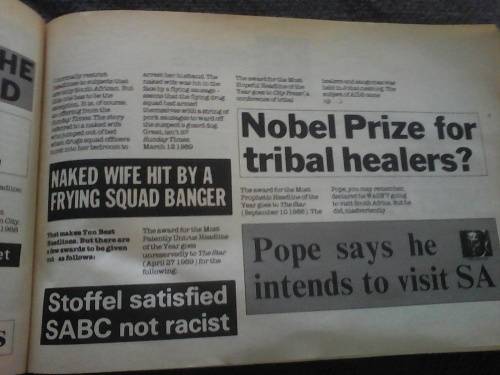 South Africa's 10 Best 1989 (Softcover) Jennifer Crwys - Williams